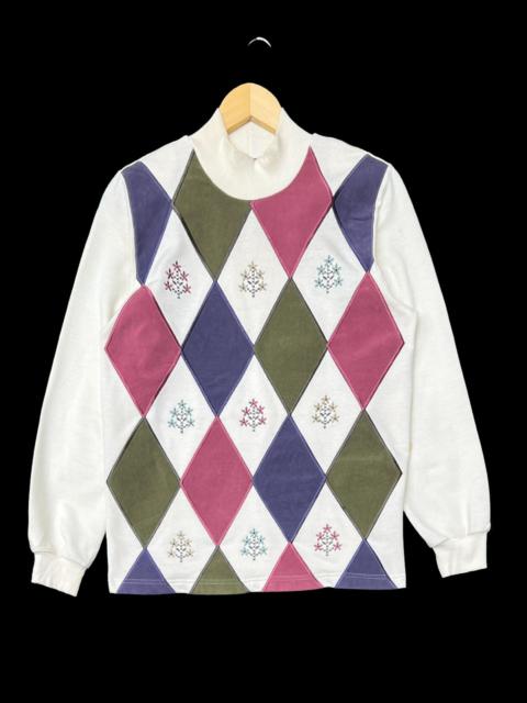 Other Designers Vintage - VINTAGE 90s ALFRED DUNNER FLORA VELVET BLEND SWEATSHIRT