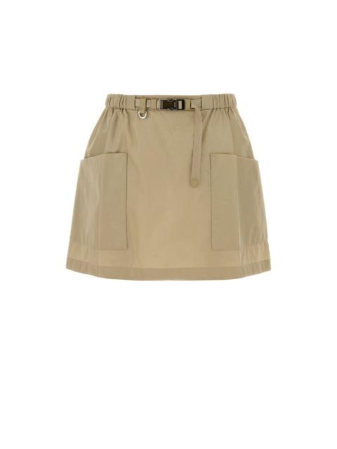 Prada PRADA Beige Re-Nylon Mini Skirt New And Authentic (Women's s