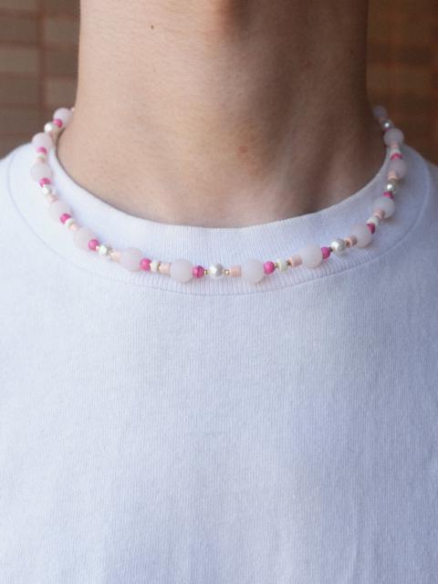 Other Designers Barbie Pink Style Handmade Beaded Necklace 16.1in