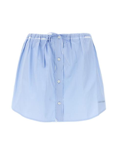 スカート MIU MIU Panama pleated mini skirt with belt Miu Miu Panama Pleated Mini Skirt With Belt in Brown | Lyst