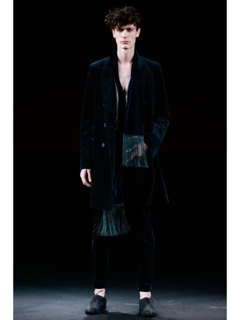 Haider Ackermann AW15 Emerald Corduroy Double-Breasted Coat