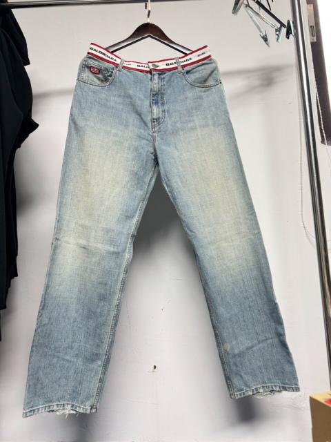BALENCIAGA Balenciaga Straight Leg Jeans Blue