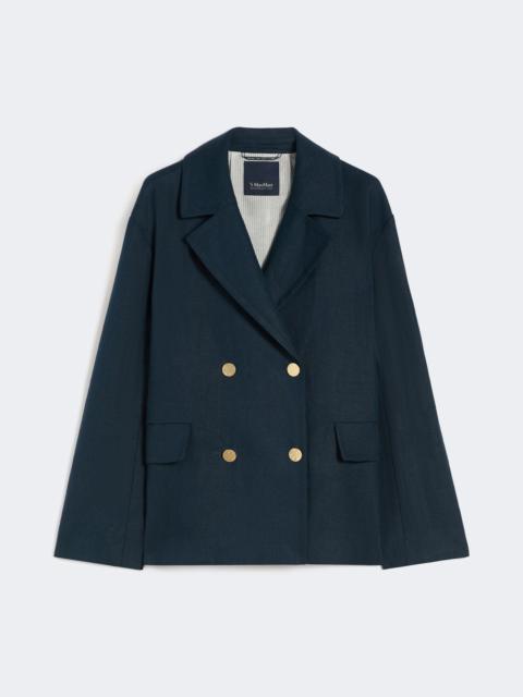 'S Max Mara Double-breasted linen jacket - MIDNIGHTBLUE