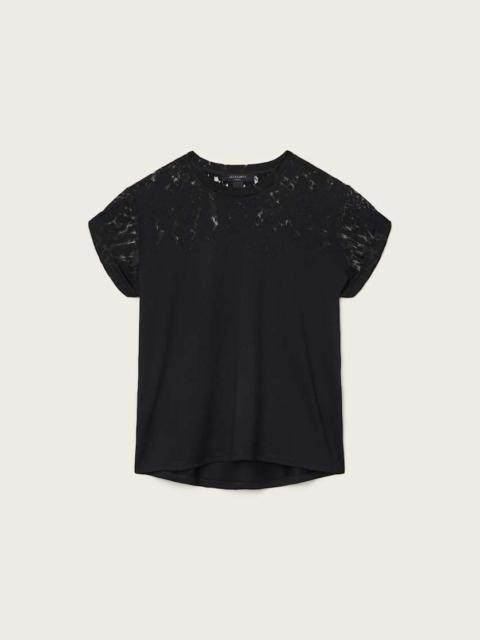 ALLSAINTS ANNA SNAKE PRINT DEVORE T-SHIRT