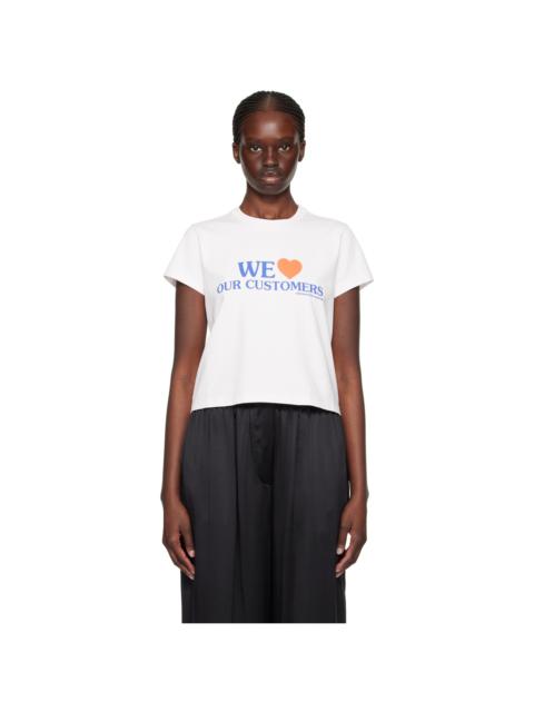 Alexander Wang Pink 'We Love Our Customers' T-Shirt