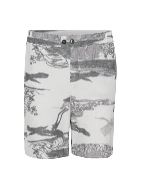 HENRIK VIBSKOV SPYJAMA SHORTS - BLACK WHITE IKAT