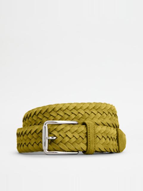 Tod's BELT IN SUEDE - YELLOW