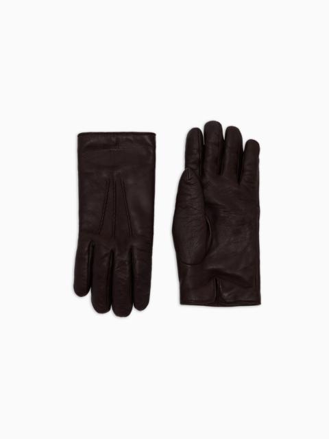 GIORGIO ARMANI Nappa-leather gloves