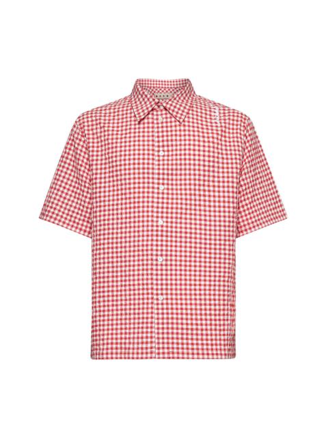 Checked seersucker shirt