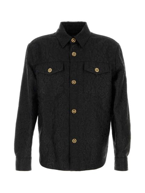 VERSACE Versace Men Black Jacquard Shirt