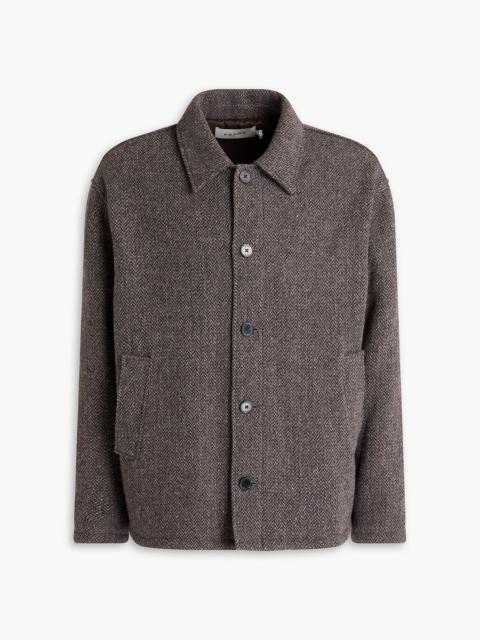 FRAME Wool-blend tweed overshirt