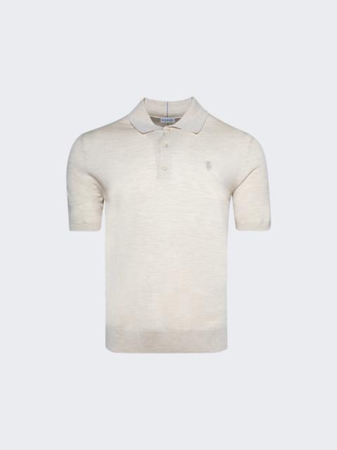 Burberry Wool Polo Shirt Nutmeg