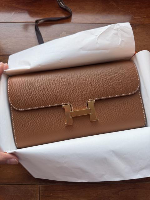 Hermès *NEW* CONSTANCE TO GO CROSSBODY BAG GOLD EPSOM