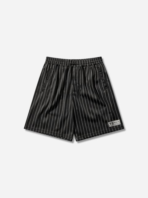 Y-3 Y-3 Mesh Pinstripe Shorts Black