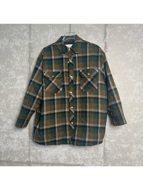 CELINE Celine Plaid Shirt Jacket