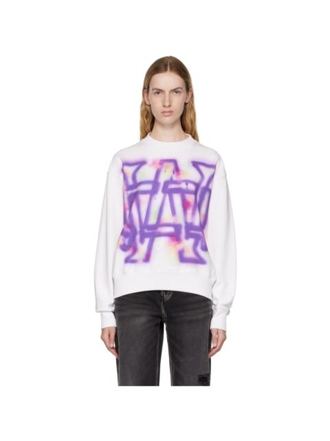 We11done White Rainbow Symbol Sweatshirt