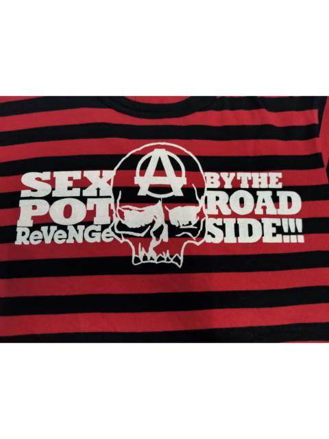 Other Designers Skulls - Sex Pot Revenge Seditionaries Punk Tee Striped Skull