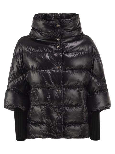 Herno Herno Women Padded Jacket With High Collar And Knitted Cuffs