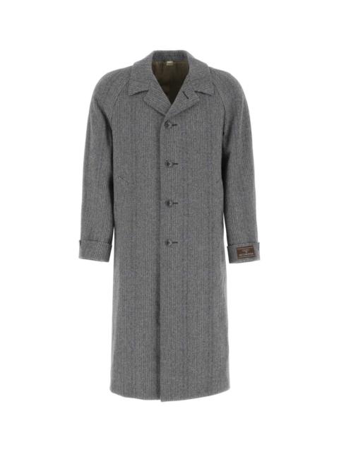 GUCCI Gucci Men Embroidered Wool Blend Coat