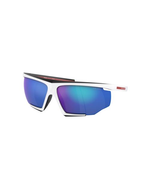 Prada Prada Linea Rossa Blue Mirror Sport Men's Sunglasses PS 07YS 15K08R 76