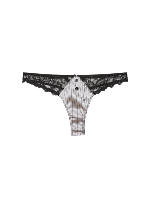 Fleur du Mal Executive Stretch-Silk Thong grey