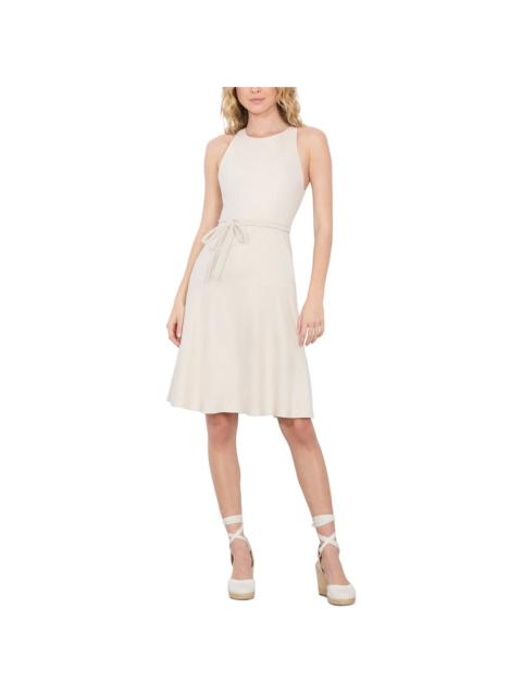 Alice + Olivia alice + olivia Leandra Linen-Blend Midi Dress