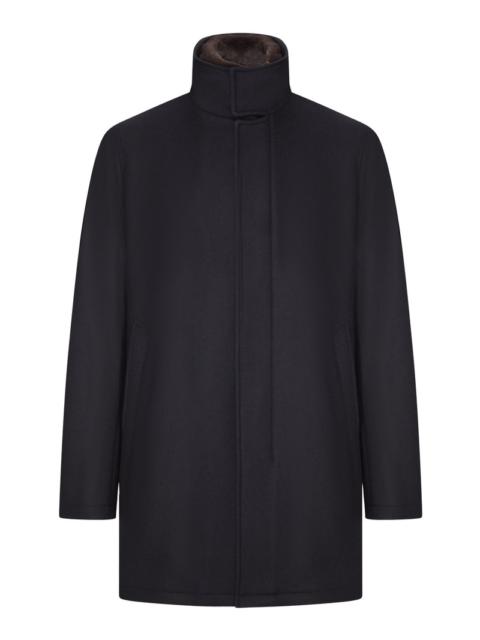 Herno Herno Men Coat With High Collar And Contrasting Interior