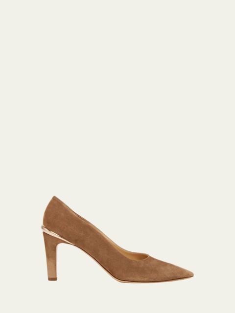 GABRIELA HEARST 75mm Edwina Suede Pointed-Toe Pumps