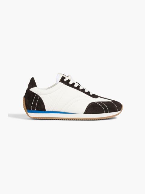 TOTEME The Sport suede-trimmed quilted shell sneakers