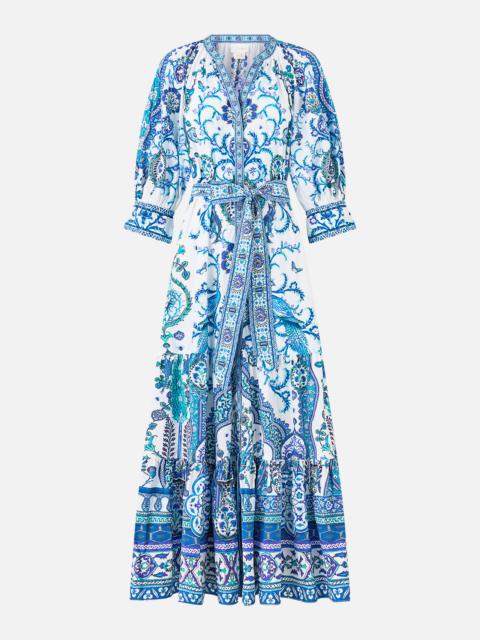 CAMILLA TIERED SHIRT DRESS WITH SHORT SLEEVE