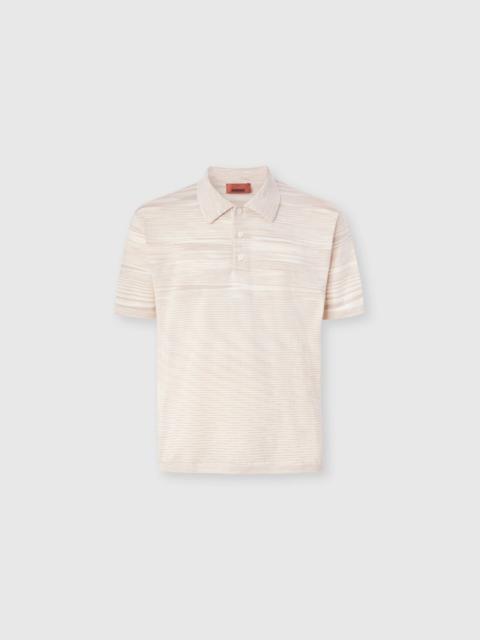 Missoni Flamed mercerized cotton polo shirt
