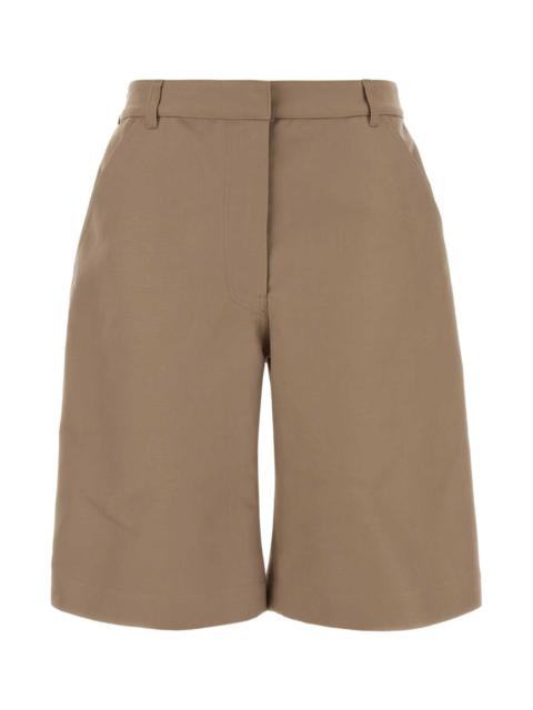 BALENCIAGA Balenciaga Women Sand Cotton Bermuda Shorts