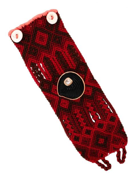 DEZSO Grande Carved Shell Mexican Bracelet