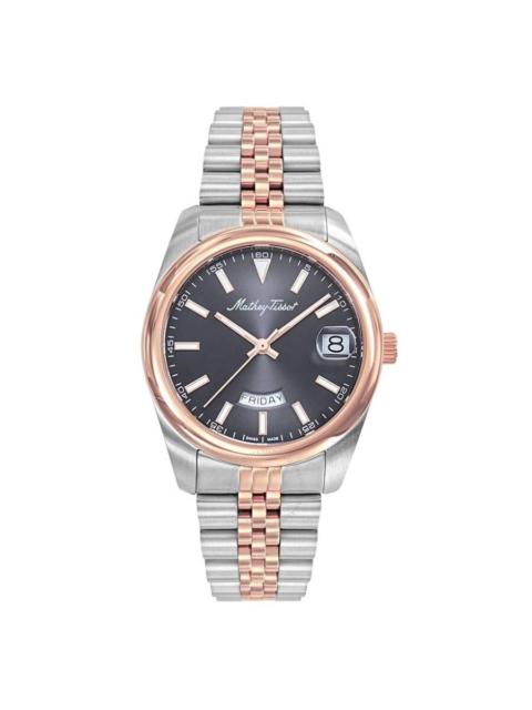 Other Designers Mathey-Tissot Mathy Day-Date Quartz Black Dial Men's Watch D510RS