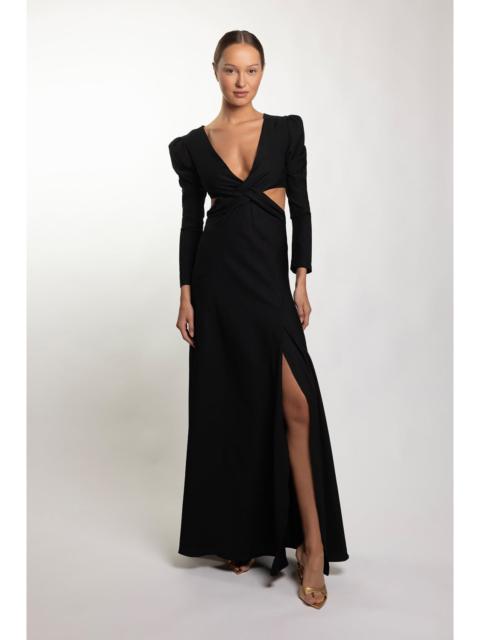 PatBO LIGHT SPOT CREPE LONG SLEEVE GOWN