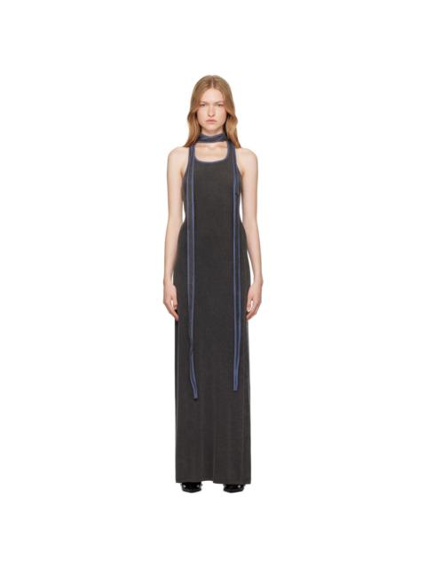 Y/Project Gray Multiscarf Maxi Dress