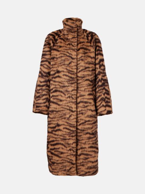 Alaïa Zebra-print wool-blend jacquard coat