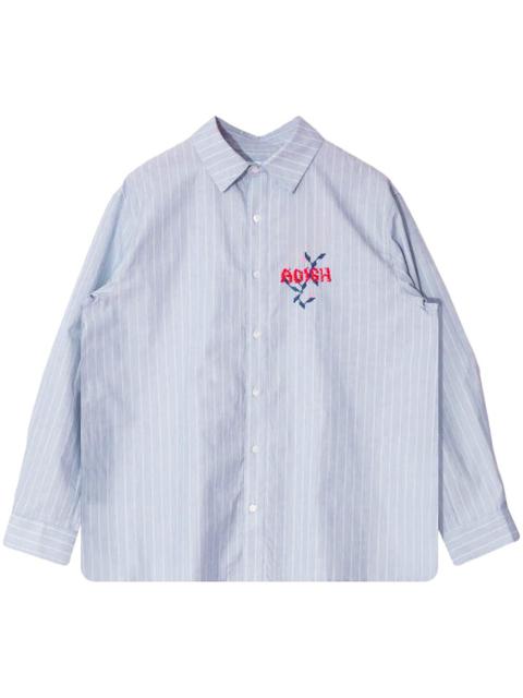 Adish Nafnuf Logo Cotton Striped Shirt 'Light Blue'