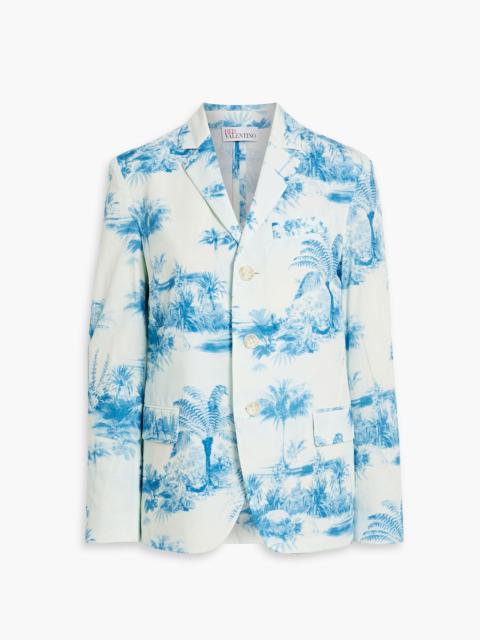 REDValentino Printed cotton blazer