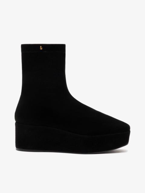 Larroudé Dani Flatform Boot In Black Suede