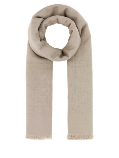 FENDI Fendi Women Dove Grey Wool Blend Scarf