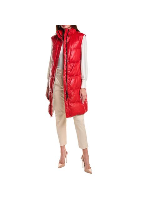 Brunello Cucinelli Brunello Cucinelli Poppy Leather Long Vest Coat