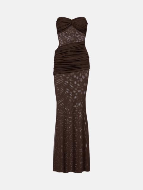 BANANHOT Erica ruched strapless maxi dress