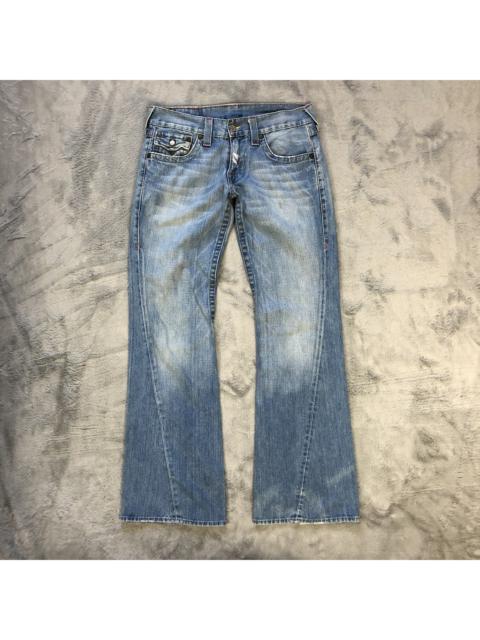 Other Designers True Religion - TRUE RELIGION TWISTED FLARE WASHED DENIM PANTS #5976-216