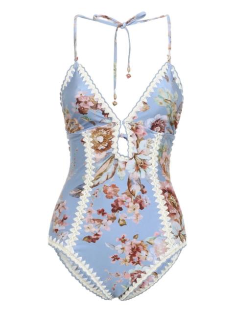 Zimmermann `Awaken Crochet Keyhole` One-Piece Swimsuit