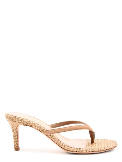 Gianvito Rossi Calypso 70 Raffia Thong Mule