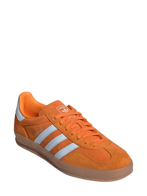 adidas adidas Gazelle Indoor Sneaker in Orange/Crystal Sky at Nordstrom