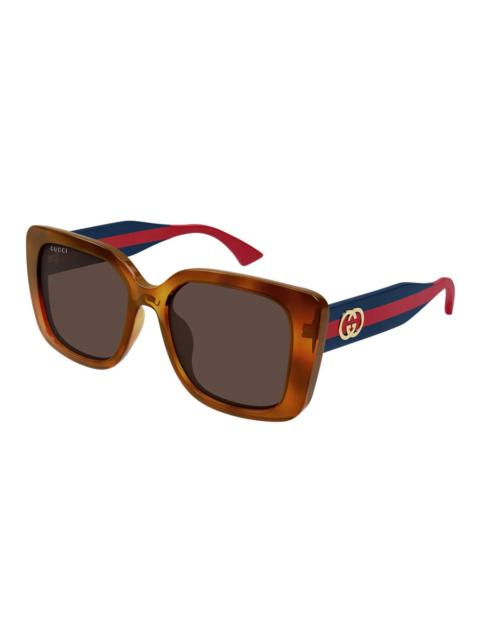 GUCCI Gucci Brown Square Ladies Sunglasses GG2118SA 004 55