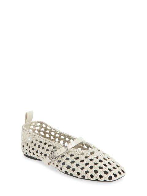 rag & bone rag & bone Spire Woven Mary Jane Flat in Antique White at Nordstrom