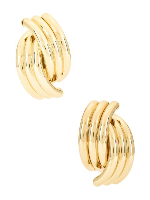 ANINE BING Crossover Ribbed Stud